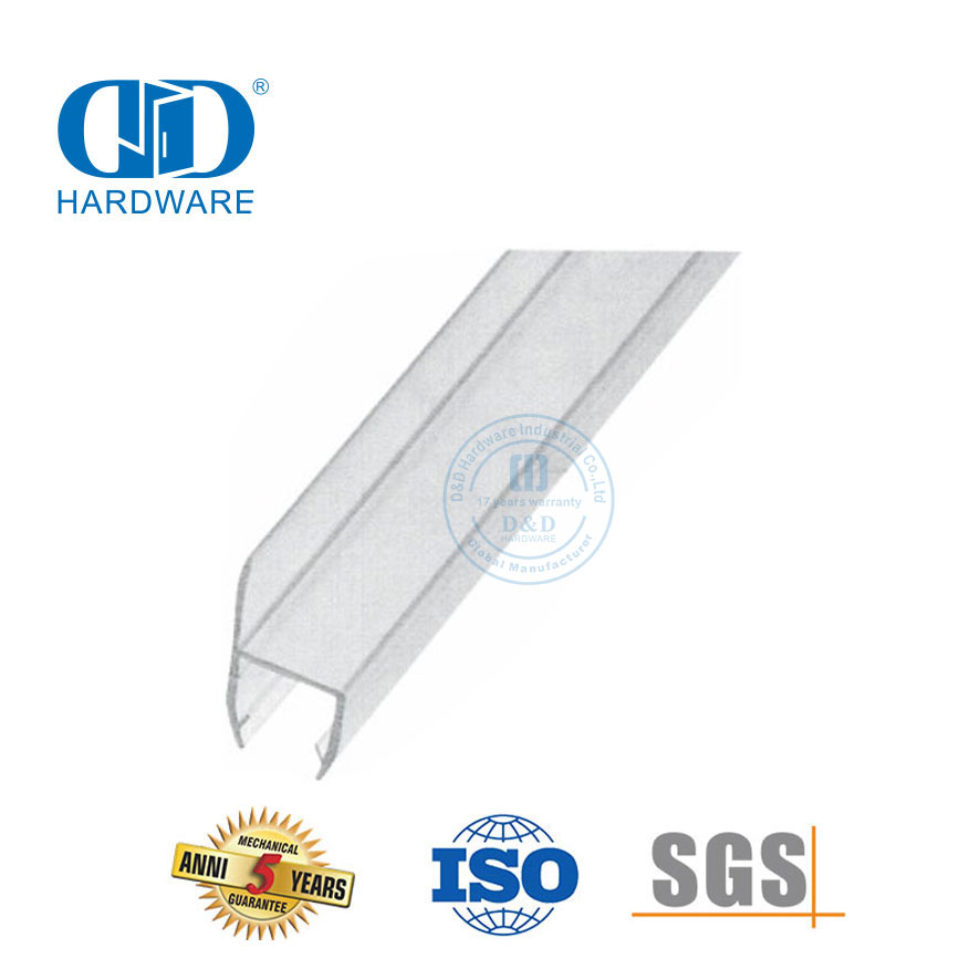 Aksesori Pintu Kaca Rumah Tangga Strip Segel Karet Silikon Tahan Air Strip Segel Magnetik-DDWS009