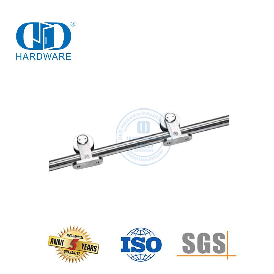 Kit Pintu Kaca Tugas Berat Baja Tahan Karat Industri Set Perangkat Keras Pintu Gudang Geser-DDBD046