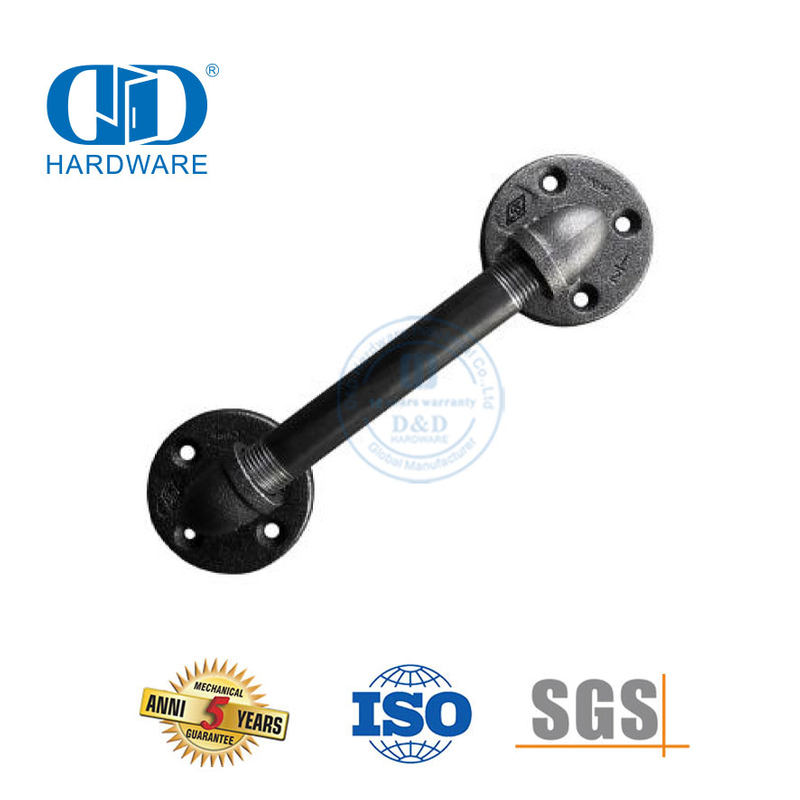 Pegangan Tarik Pintu Gudang Pipa Stainless Steel Pegangan Pegangan Industri Pedesaan Hitam untuk Perangkat Keras Konstruksi Tangga-DDBD114
