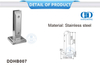 Stainless Steel Tangga Rai Bagian Kaca Pagar Langkan Fitting Penjepit Keran Kaca Penjepit Bracket-DDHB007