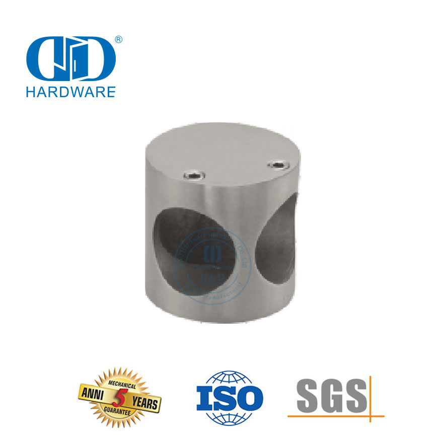 Konektor Engsel Mandi Kaca Stainless Steel Konektor Tabung Konektor Sudut Dinding-DDWC007