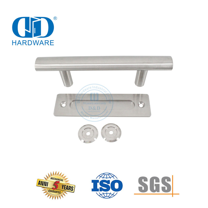 Stainless Steel Desain Modern Komersial Perabot Perumahan Pintu Geser Gudang Tarik Pegangan Pelat Belakang Pintu Handle-DDBD101 SSS