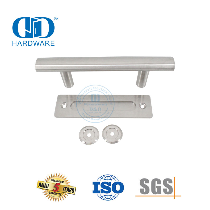Stainless Steel Desain Modern Komersial Perabot Perumahan Pintu Geser Gudang Tarik Pegangan Pelat Belakang Pintu Handle-DDBD101 SSS