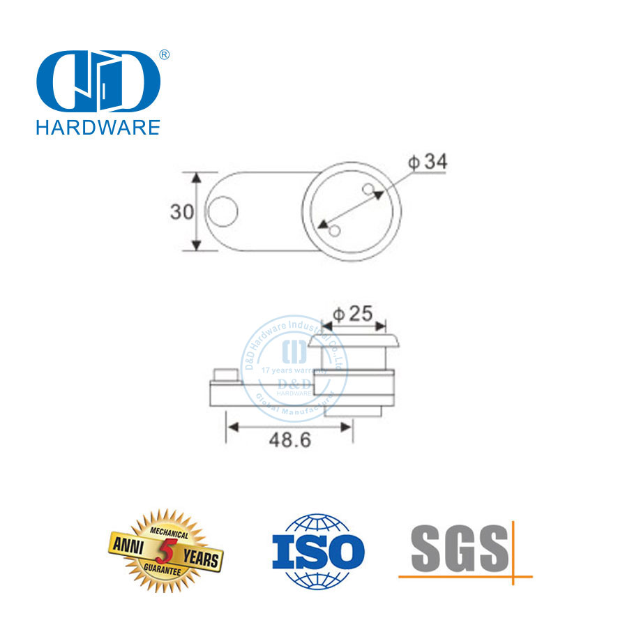 Produsen Perangkat Keras Kaca Baja Tahan Karat Di Atas Panel Pivot Patch Fitting Perangkat Keras Pintu Geser Pivot-DDGP016