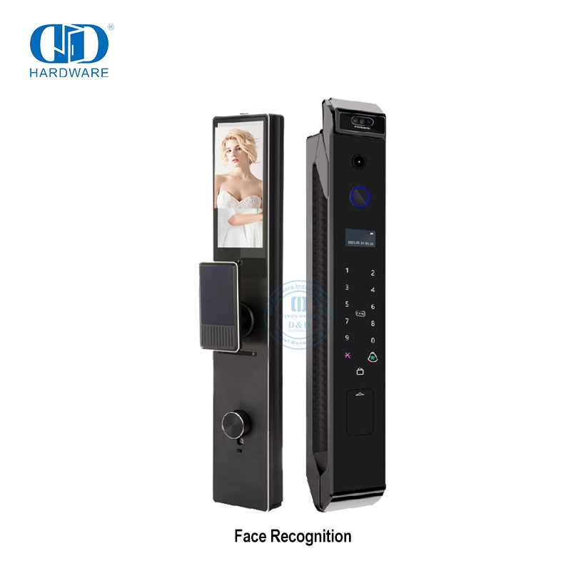 Pengenalan Wajah Tidak Terkunci Remote Control Kode Sandi Digital Vaildation Bel Pintu Logam Kunci Pintar -DDEL028