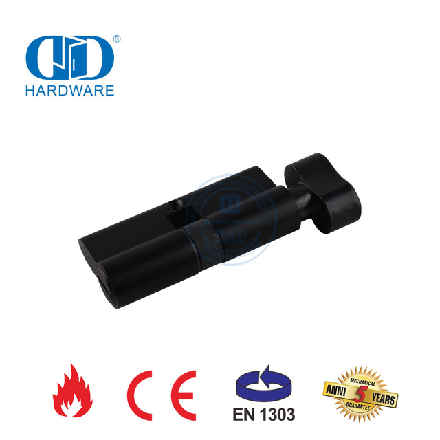 Matt Black EN 1303 Silinder Toilet Kamar Mandi untuk Pintu Rumah-DDLC007-70mm-MB