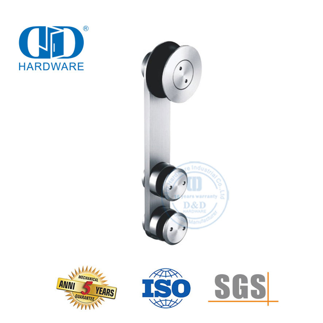 Pabrik Stainless Steel Pintu Kamar Mandi Roller Pintu Geser Perangkat Keras Perangkat Keras Kaca Untuk Kamar Mandi-DDGS101