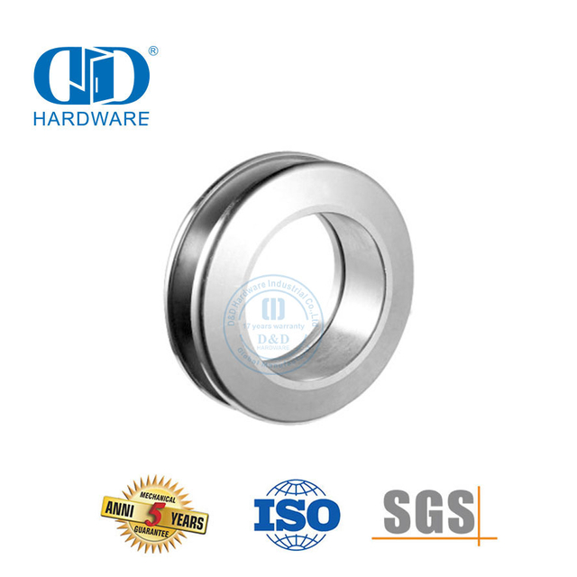 Perangkat Keras Pintu Geser Kaca Stainless Steel Kenop Bulat Aluminium Melalui Pegangan Pintu Lubang-DDSK017