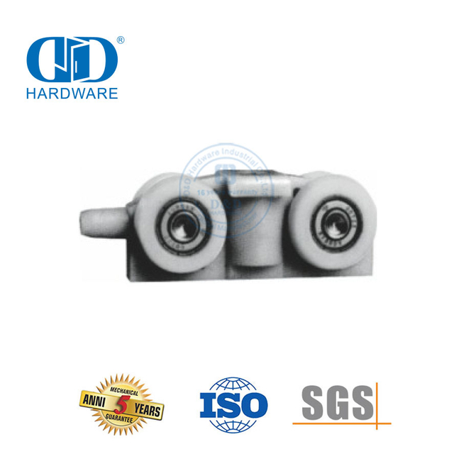 Stainless Steel Tanpa Bingkai Pintu Kaca Perangkat Keras Pintu Roller Katrol Aksesori Furnitur Perangkat Keras Kaca untuk Kamar Mandi-DDGS154