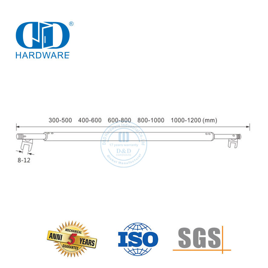 Bilik Mandi Komersial Stainless Steel Sistem Bilik Mandi Komersial Batang Mandi Kaca Perangkat Keras-DDSC024