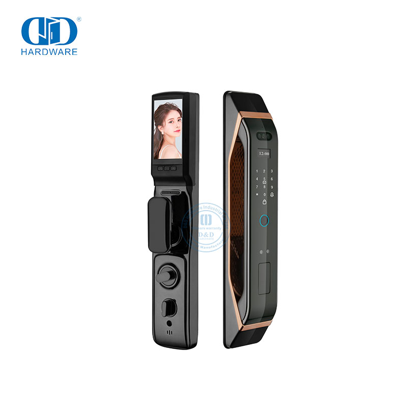 Remote Control Kontemporer Kunci Cerdas Interkom Video Pengenalan Wajah Sidik Jari Dua Sisi-DDEL012