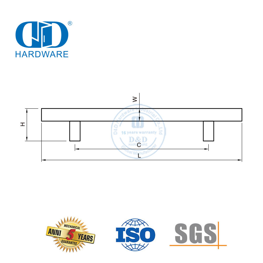 Pegangan Tarik Laci Furnitur Kabinet Aluminium Paduan Seng Klasik Pintu Toilet-DDFH017