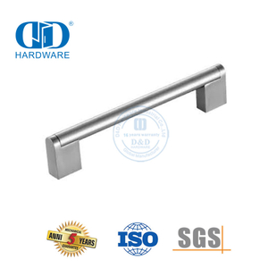 Gagang Pintu Furnitur Stainless Steel Kayu Persegi Hitam Modern Untuk Pintu Utama-DDFH034