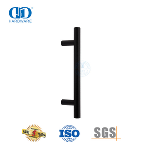 Perangkat Perabot Mewah Hitam Pintu Kayu Stainless Steel T Bar Pegangan Tarik Berongga-DDPH031-MB