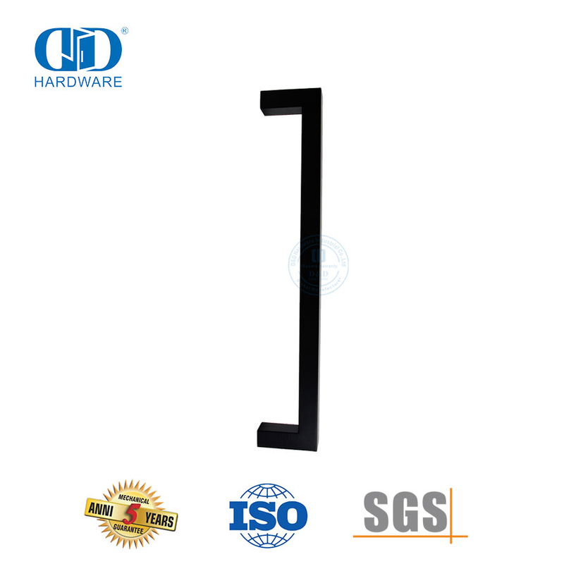 Tarik Gagang Baja Tahan Karat Persegi 12X12Mm untuk Pintu Kaca Eksterior Kamar Mandi-DDPH034-MB