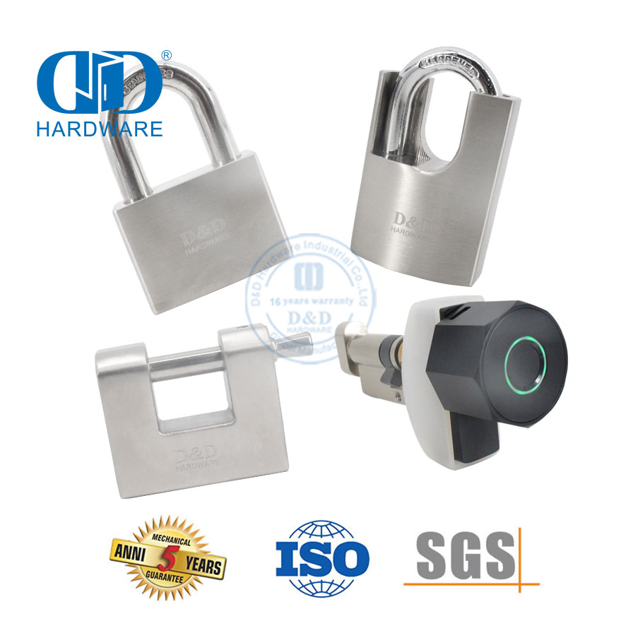 Perangkat Keras Rumah Baja Tahan Karat Tidak Dapat Dipotong Koper Bagasi Keamanan Tinggi Kunci Pintu Penyimpanan Gudang Gembok-DDPL007-35mm