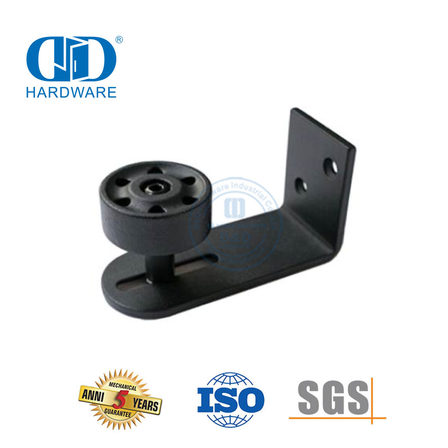 Panduan Lantai Hitam Stainless Steel Yang Dapat Disesuaikan Untuk Pemasangan Di Dinding Pintu Gudang Geser Bawah-DDBD080