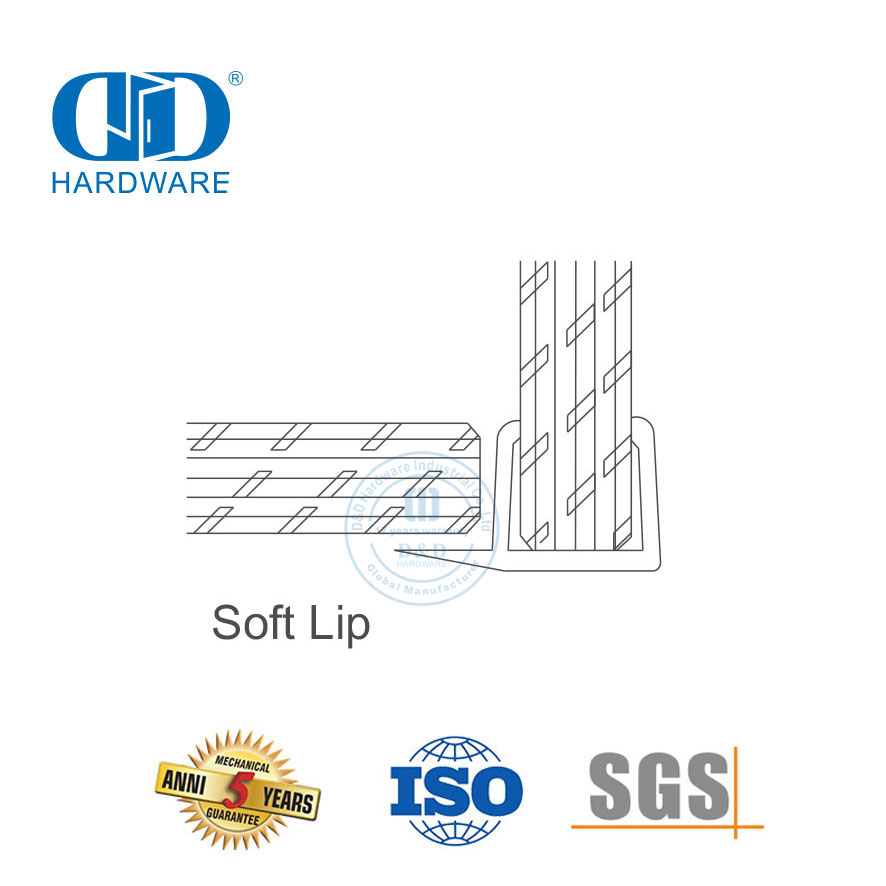 Aksesoris Kamar Mandi Shower Seal Strip Pintu Kaca Aksesori Pintu Kaca PVC Strip Segel Karet Tahan Air-DDWS006