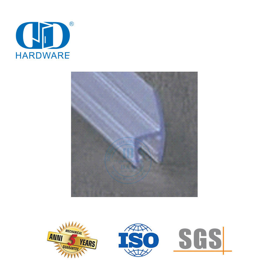 Aksesori Pintu Kaca Strip Segel Tahan Air PVC Strip Segel Karet Silikon Pintu Geser Kamar Mandi-DDWS008