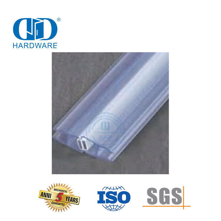 Strip Segel Magnetik Pintu Kaca Perlengkapan Kamar Mandi Strip Segel Plastik PVC Tahan Air-DDWS001