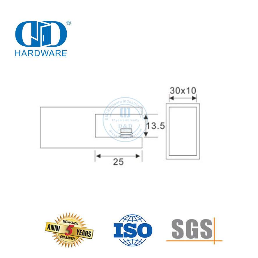 Partisi Bilik Mandi Stainless Steel Panel Mandi Kaca Tanpa Bingkai Mendukung Konektor Bar-DDSC012
