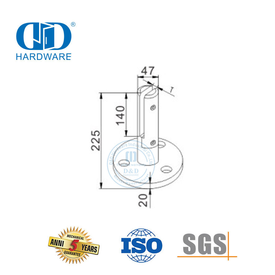 Stainless Steel Tanpa Bingkai Kaca Langkan Posting Langkan Pagar Kaca Penjepit Keran Pegangan Dinding Bracket-DDHB008