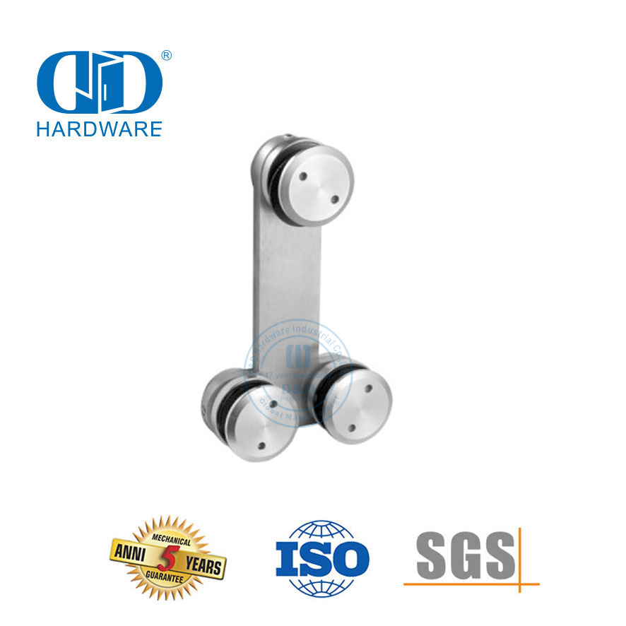 Stainless Steel T Konektor Kaca Horisontal Pintu Kaca Pivot Pintu Geser Hardware-DDGP018