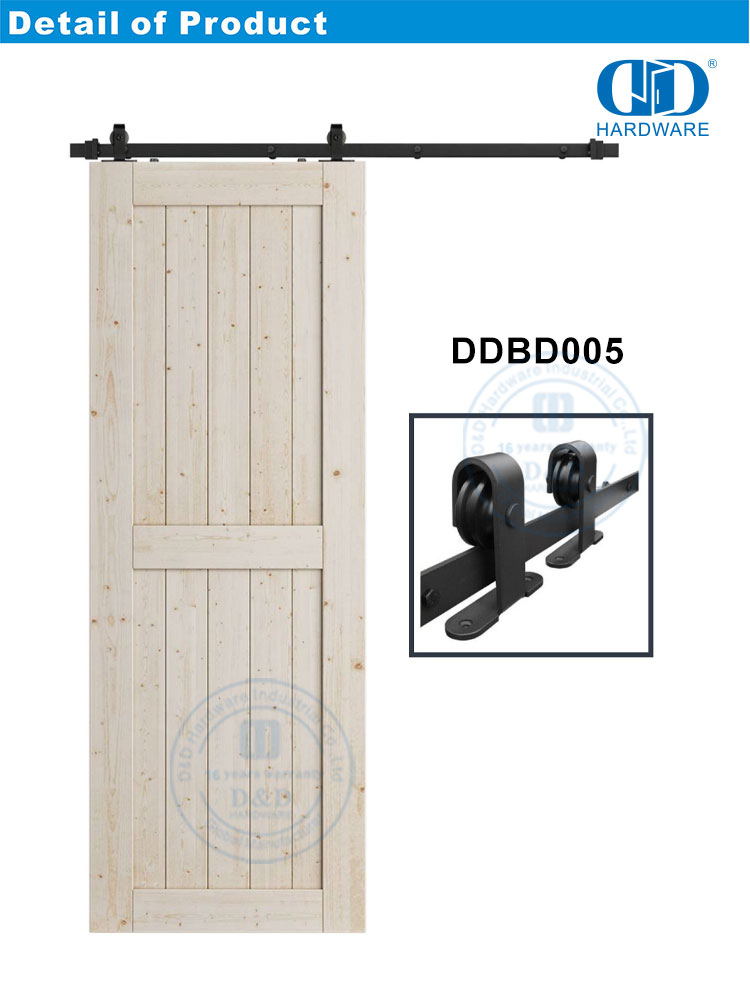 Perangkat Keras Pintu Gudang Tugas Berat Baja Tahan Karat Kit Track Perangkat Keras Pintu Gudang Lipat Dua-DDBD005