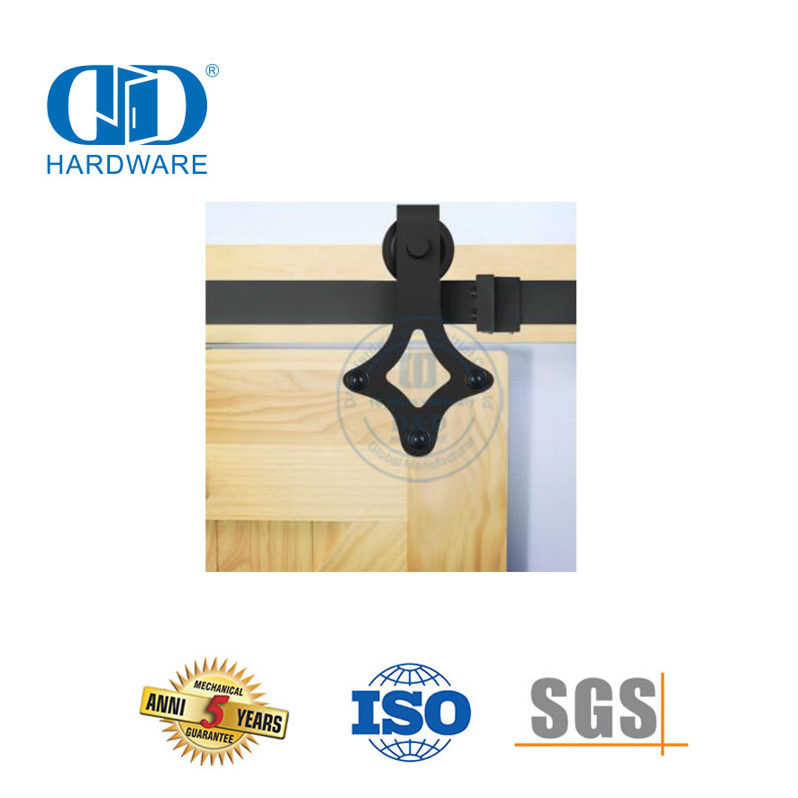 Set Track Perangkat Keras Pintu Gudang Geser Baja Tahan Karat Perangkat Keras Garasi Baja-DDBD003