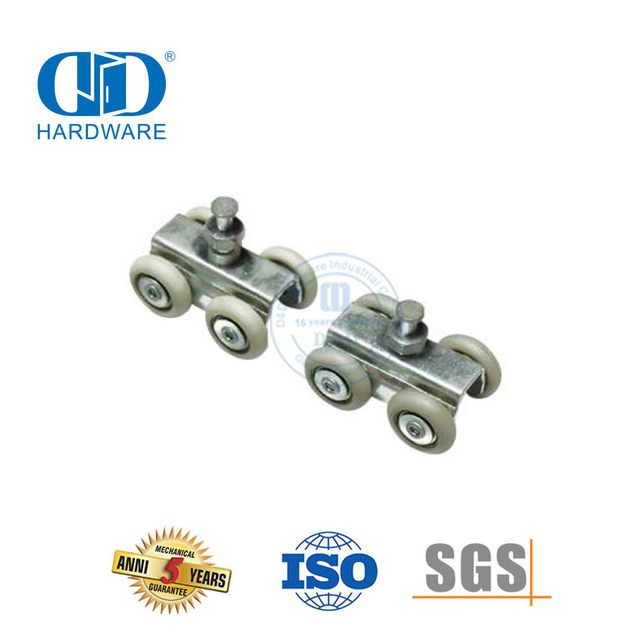 Stainless Steel Eksterior Interior Pintu Geser Roda Empat Roller Peralatan Geser Pintu Gudang Perangkat Keras Furnitur Hardware-DDBD056