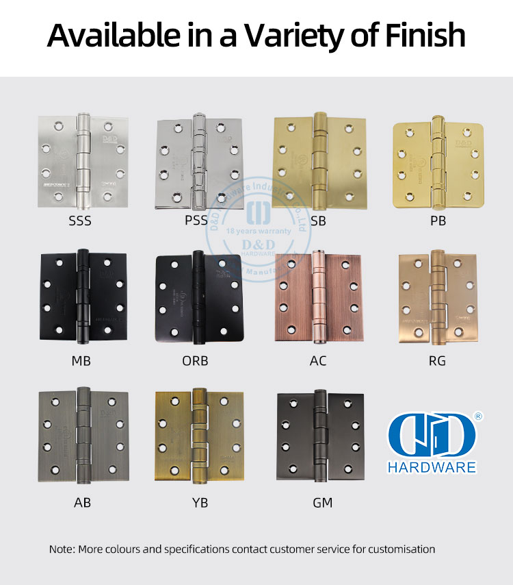 Engsel Pintu Satu Sudut Bulat Satu Sudut Persegi Stainless Steel-DDSS010