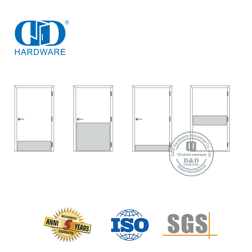 Pabrik Pasar Amercian Penggunaan Baja Tahan Karat Pelindung Armor Pelat Tendangan Pintu Depan Logam Bawah Komersial-DDKP002
