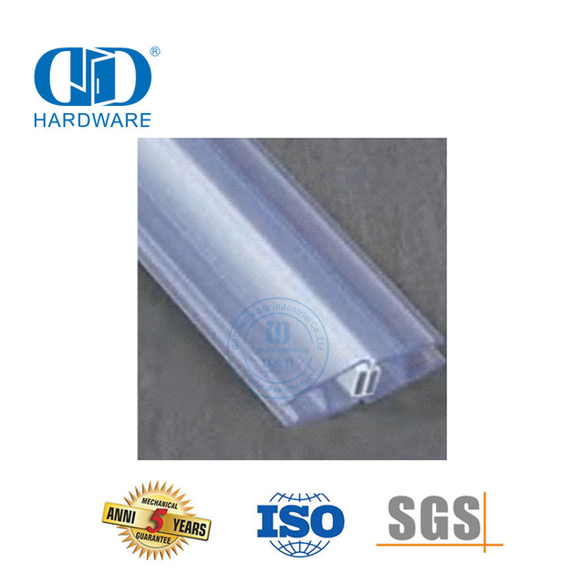 Strip Segel Magnetik Pintu Kaca Perlengkapan Kamar Mandi Strip Segel Plastik PVC Tahan Air-DDWS001