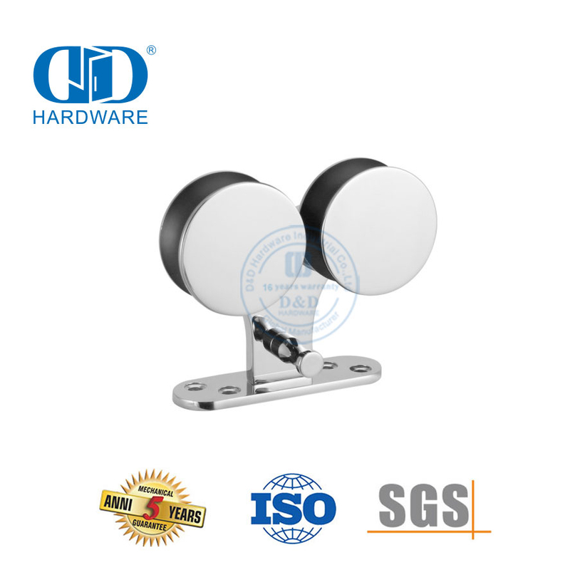 Aksesori Kaca Stainless Steel Efisien Pelat Gantung Aksesori Kamar Mandi Untuk Pintu Geser Kaca-DDGS004