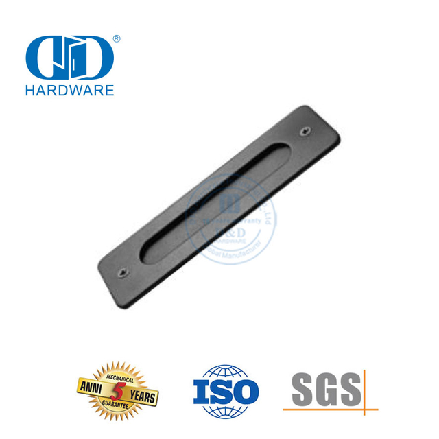 Stainless Steel Persegi Panjang Tersembunyi Pintu Gudang Jari Tarik Pegangan Pintu Lemari Geser-DDBD112