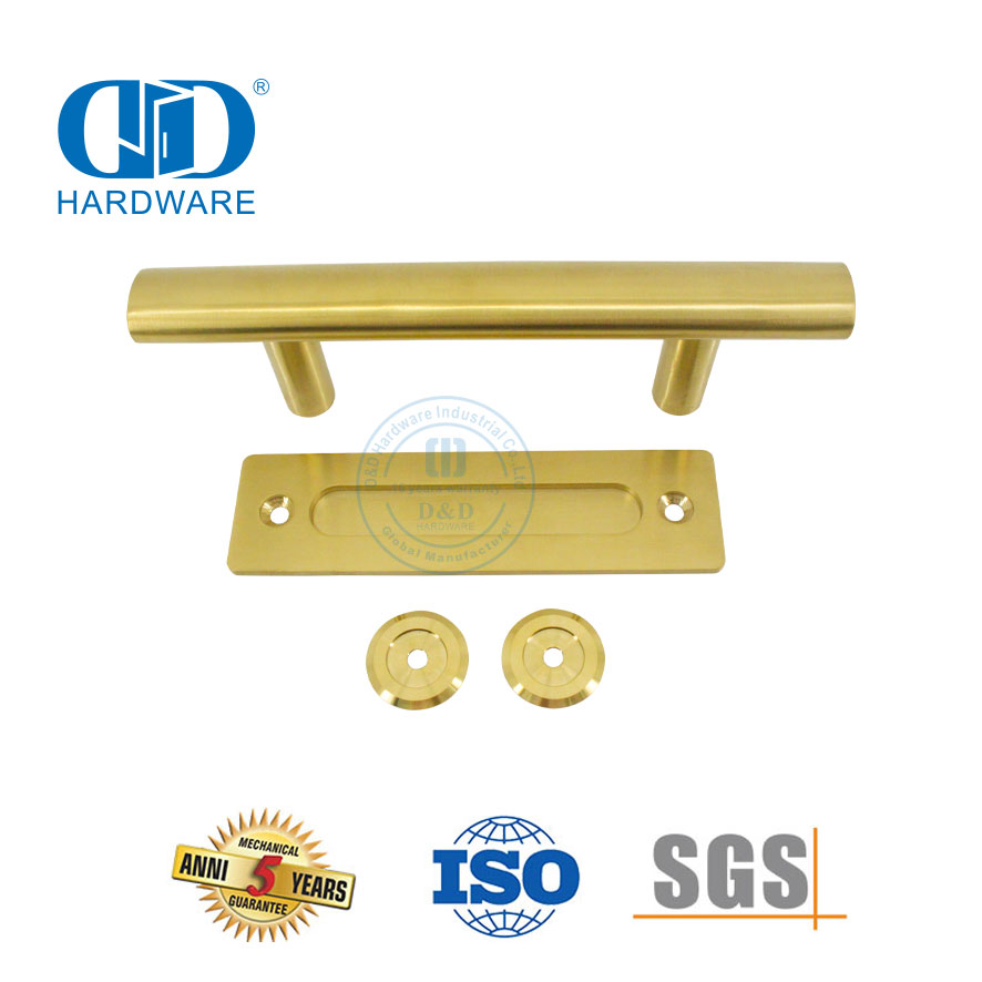 Pintu Kayu Stainless Steel Pegangan Pintu Gudang Sisi Ganda Aplikasi Komersial Pegangan Tuas Berongga-DDBD101 SB
