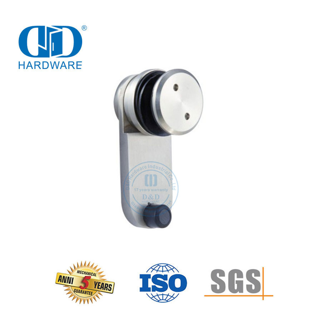 Produsen Perangkat Keras Kaca Baja Tahan Karat Di Atas Panel Pivot Patch Fitting Perangkat Keras Pintu Geser Pivot-DDGP016