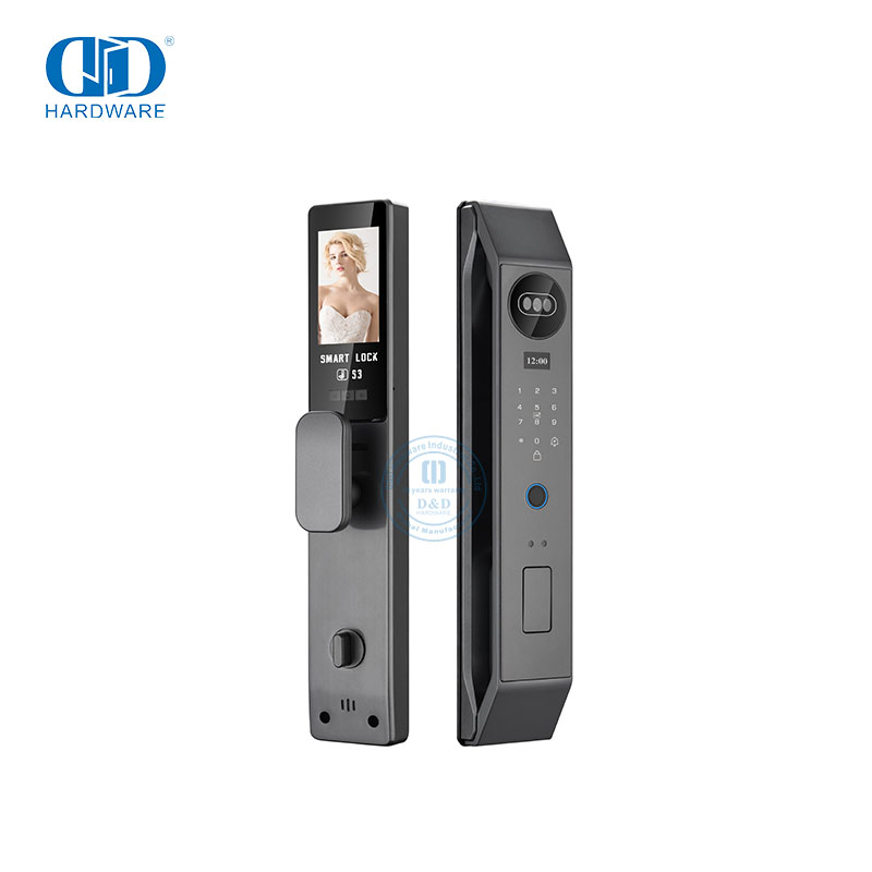 Pintu Keamanan Mata Kucing Pengenalan Kamera Rumah Kunci Cerdas Cerdas Digital Dengan Sidik Jari -DDEL006