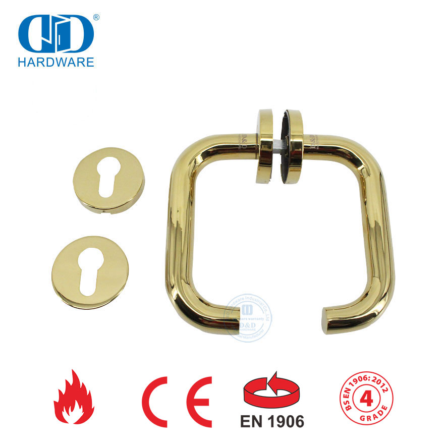 Gagang Tuas Stainless Steel 304 BS EN 1906 untuk Pintu Kayu-DDTH001-PVD