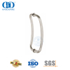 Gagang Tarik Pintu Kaca Lengkung Sabit Stainless Steel Nikel Disikat-DDPH004