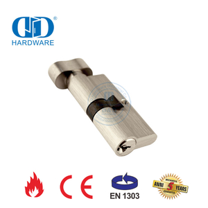 Sertifikasi EN 1303 Kenop Kacang Kuningan Padat Silinder Kunci Tunggal-DDLC014-70mm-SN