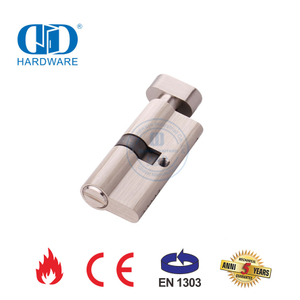 Satin Nikel Finish Kuningan Padat Berkualitas EN 1303 Pintu Toilet Cylinder-DDLC007-70mm-SN