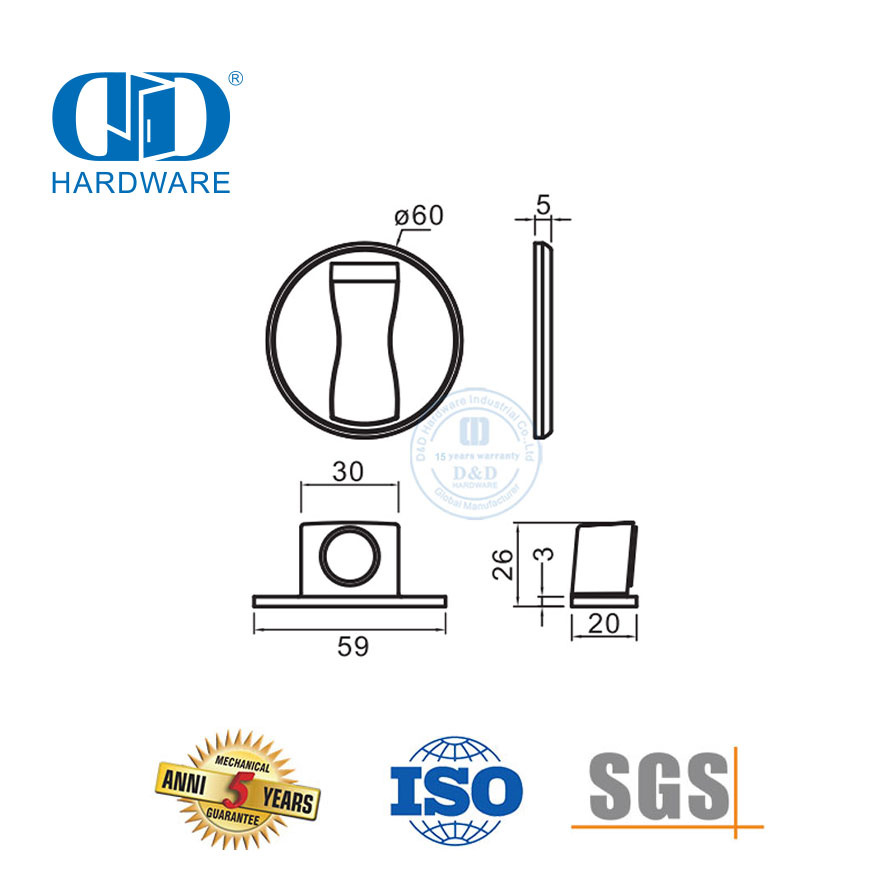Model Baru Seng Kopi Bulat MSN Hitam Aksesori Pintu Furnitur Penahan Pintu Lantai Magnetik-DDDS037
