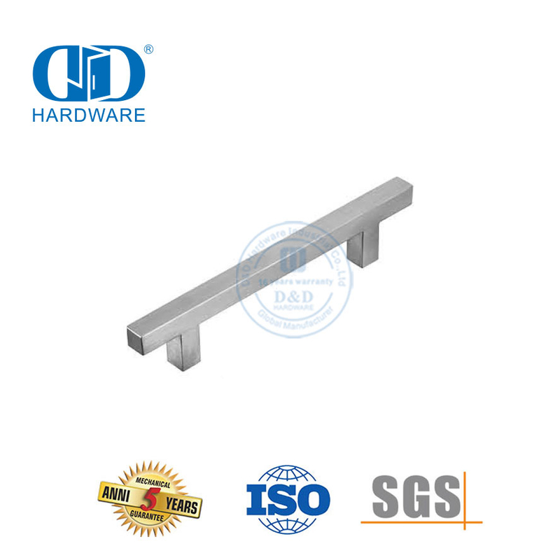 Disesuaikan Penjualan Langsung Stainless Steel H Berbentuk Pegangan Pintu Samping Stainless Steel Brushed Door Handle-DDFH019