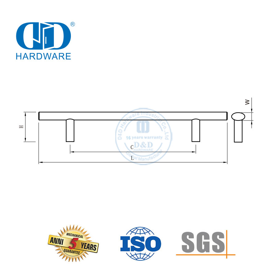Kustomisasi Desain Modern Lemari Pakaian Mebel Pegangan Tarik Pegangan Pintu Kabinet Dapur Stainless Steel T Handle-DDFH021