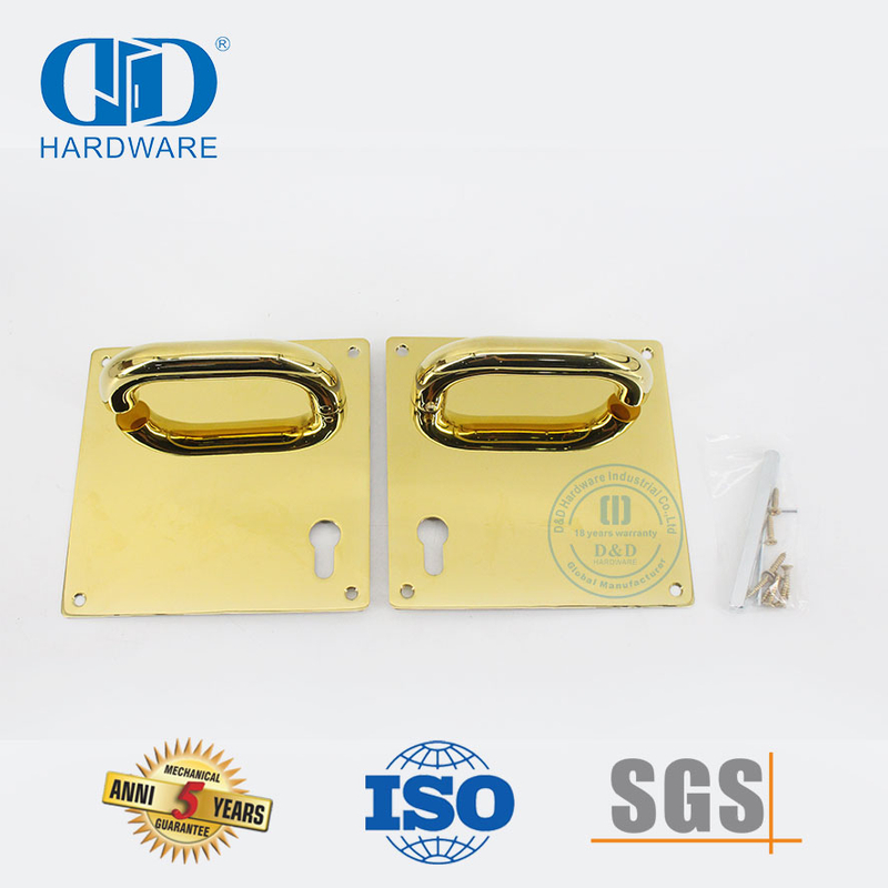 Pegangan Tuas Pintu Stainless Steel Pusat Ke Tengah 85mm dengan Plate-DDTP001-PVD