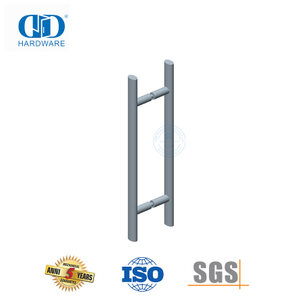 Gagang Pintu Kamar Mandi Dua Sisi Satin 304 Stainless Steel Untuk Pintu Kaca-DDPH038