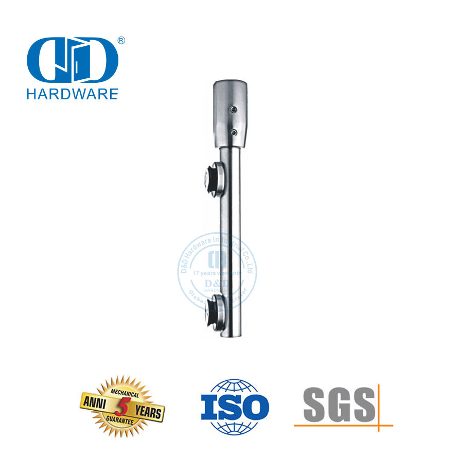 Tiang Pivot Perlengkapan Pintu Kaca Stainless Steel dengan Perangkat Keras Kaca Pengikat Titik Tunggal-DDGP003