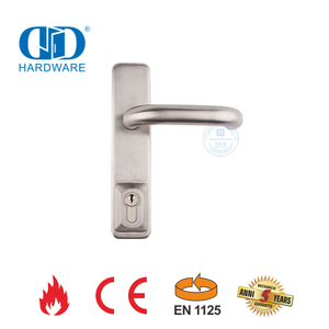 Escutcheon Lever Trim Stainless Steel CE UL Terdaftar Perangkat Keluar Panik Tahan Api Pintu Keluar Panic Bar Untuk Pintu Logam Darurat Komersial-DDPD015-CE