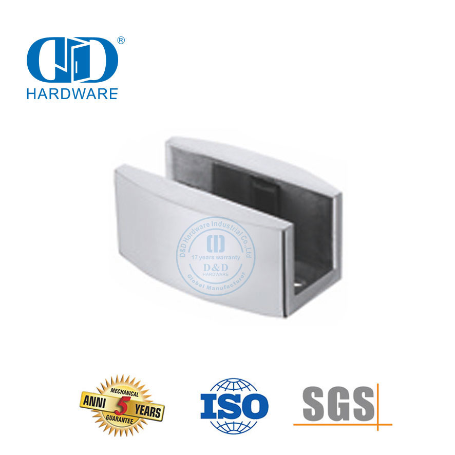 Perlengkapan Kaca Stainless Steel Perangkat Keras Pintu Geser Shimmy Arrester-DDSL001-7